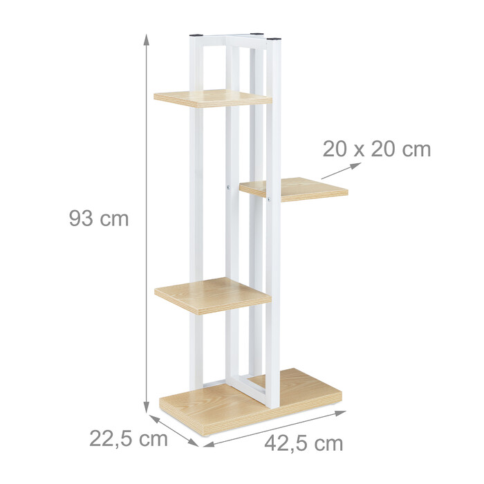 Relaxdays Metal Flower Shelf