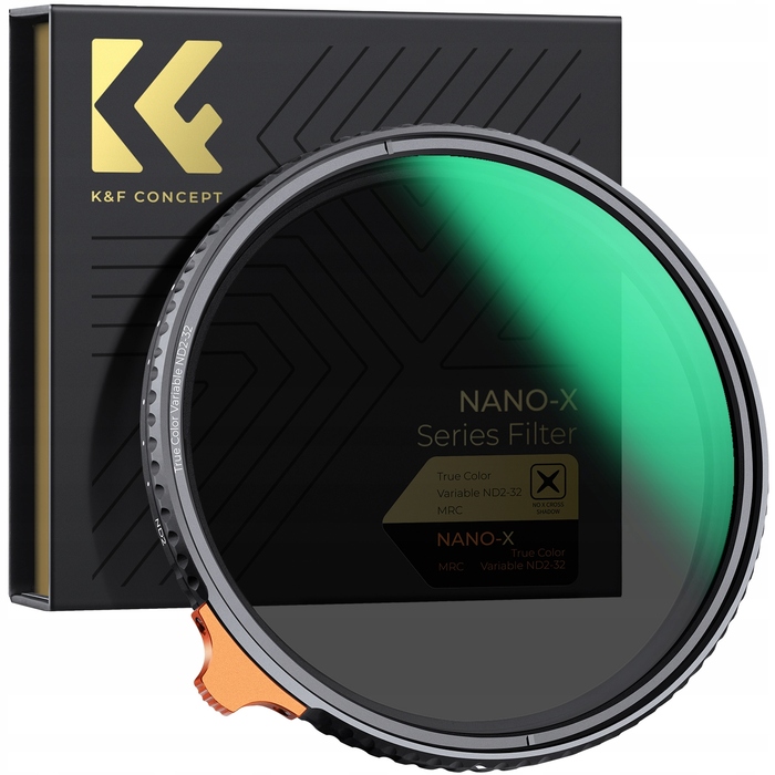 Регульований нейтральний фільтр K&F Concept Variable ND2-ND32 82mm True Color MRC Nano X