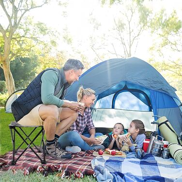Складний туристичний стільчик для кемпінгу, риболовлі та пікніків. Легкий, портативний, з міцними ніжками та сумкою для перенесення (31 x 31 x 33 см)
