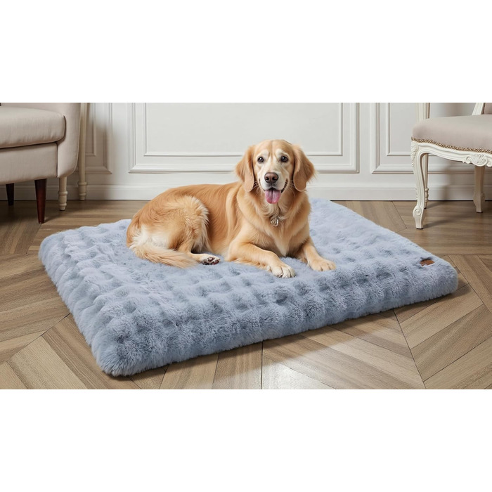 Крісло-лежанка для собак BingoPaw: великі, середні породи, водонепроникне, знімне, неслизьке, 90x60x10 см (3XL: 130x110x12 см, сірий)