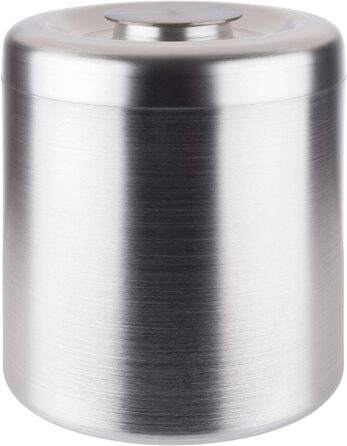 Eisbox, high-quality ice cube container/ice bucket with a 3-liter capacity, aluminum ice container - 18.5 cm x 18.5 cm x 20 cm, not dishwasher safe
