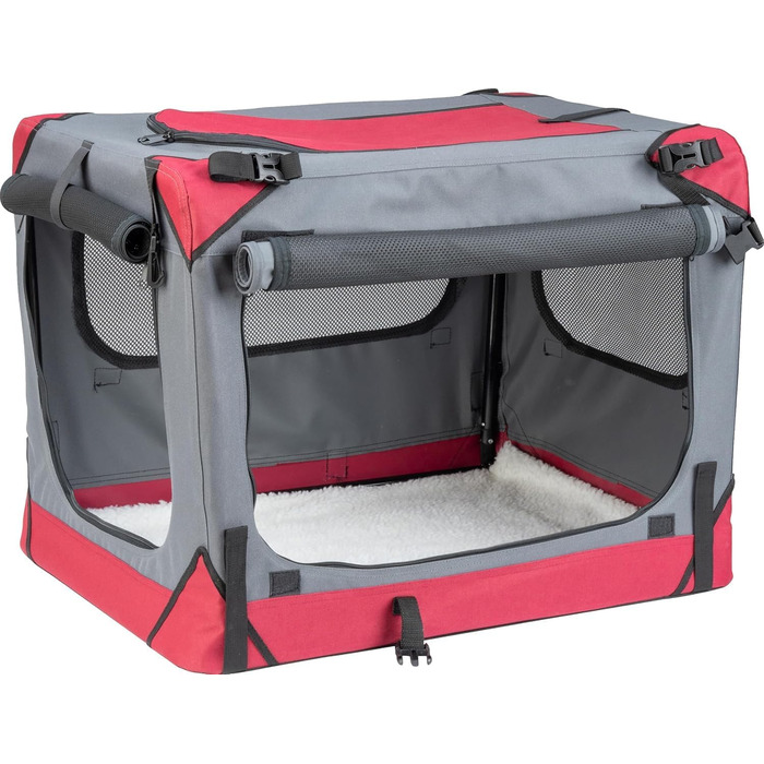 Складана переносна переносна коробка для собак/кішок Foxdevil xonic® (M, Червона) - для автомобіля та дому