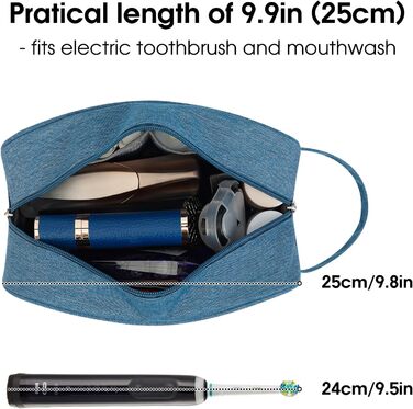 Чоловічий туалетний набір Narwey: водонепроникний, міцний, з багатьма відділеннями, чорний (B-navy блакитний)