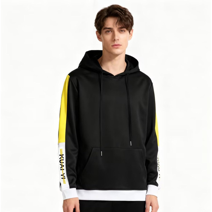 Чоловічий світшот з капюшоном Kenaijing, бавовна, чорний, розмір M