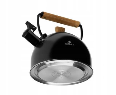 Класичний сталевий чайник Gerlach, 2,5 л, чорний
