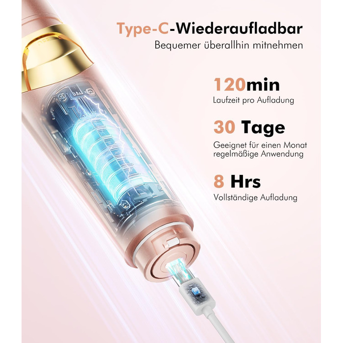 Електричний жіночий епілятор 6-в-1 для бікіні, обличчя та тіла - гладке гоління без подразнень