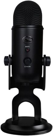 Blue Yeti USB Мікрофон для запису, стрімінгу, подкастів, геймінгу - Чорний