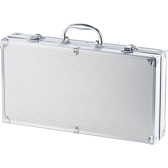 Набір для гриля Rosenstein & Söhne: 14 предметів з нержавіючої сталі, алюмінієвий кейс, щітка для гриля