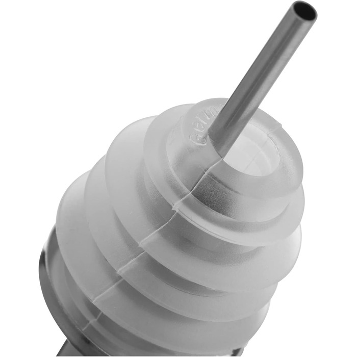 Виливаючі насадки Westmark 2 для пляшок з алкоголем, олією, оцтом, з петлею, з повітряною трубкою, метал/нержавіюча сталь, натуральна пробка, Inox Standard, сріблясті, 2 шт.