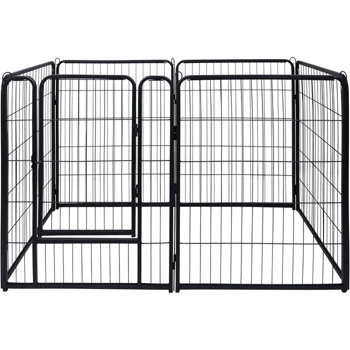 Вольєр для цуценят на 6 частин, 80 см, з 1 дверима та 5 фіксаторами, гнучкий та складаний, для дому та саду