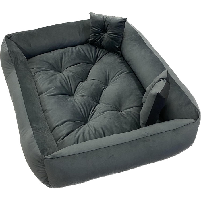 Ортопедичне собаче ліжко Dogs4Life Velours XL 135x100 см | Для великих собак | З водонепроникним покриттям | Зручне собаче ліжко | Легко мити | На відкритий простір | З бортиком