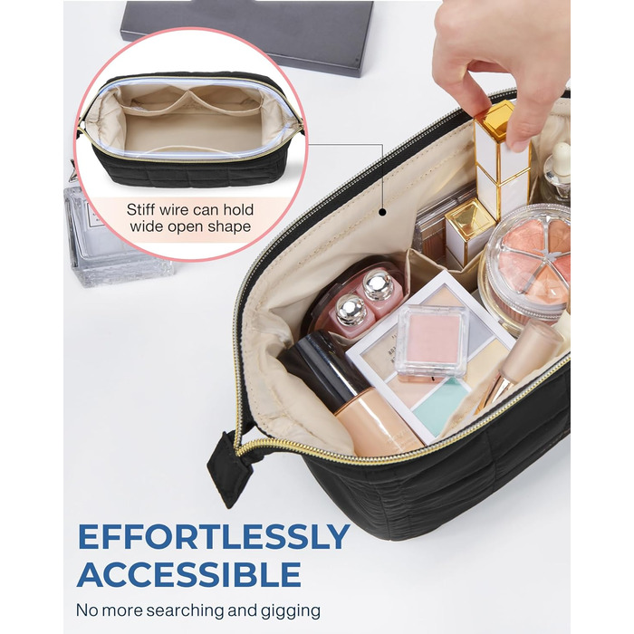 Косметичка BAGSMART для макіяжу та подорожей, чорна