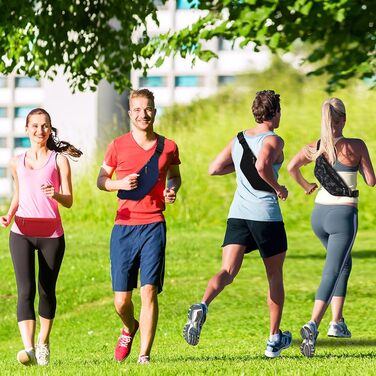 Чоловіча/жіноча поясна сумка на пояс, унісекс, водонепроникна, стильна, нейлон, для спорту, подорожей, прогулянок з собакою (чорна)