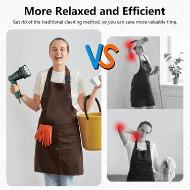 Electric cleaning brush, Cleaning Brush with 6 interchangeable cleaning heads, Spin Scrubber 2 speeds, Scrubber for bathroom, tile floor and car, LED display