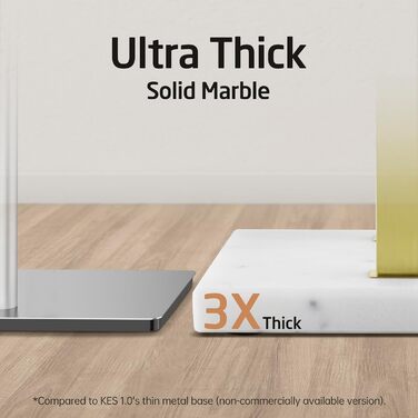 Підставка для рушників подвійна KES, нержавіюча сталь SUS 304, мармурова основа, 84 см, золота