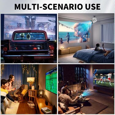 Портативний міні-проектор HY300 Pro з Wi-Fi 6 та Bluetooth 5.0, Android 11.0, 1080P, 4K декодування (YELLOW)