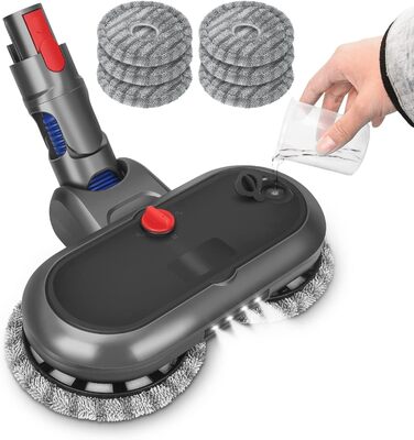 Насадка для миття підлоги DrRobor для Dyson V12 Detect Slim, знімний бак та 12 моп, сумісна з Dyson V12 Slim