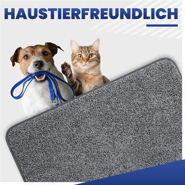 Килимок для входу Mibao SoftStep Luxus 60x90 см сірий - антиковзкий, вологопоглинаючий килимок для дому та коридору, машинне прання