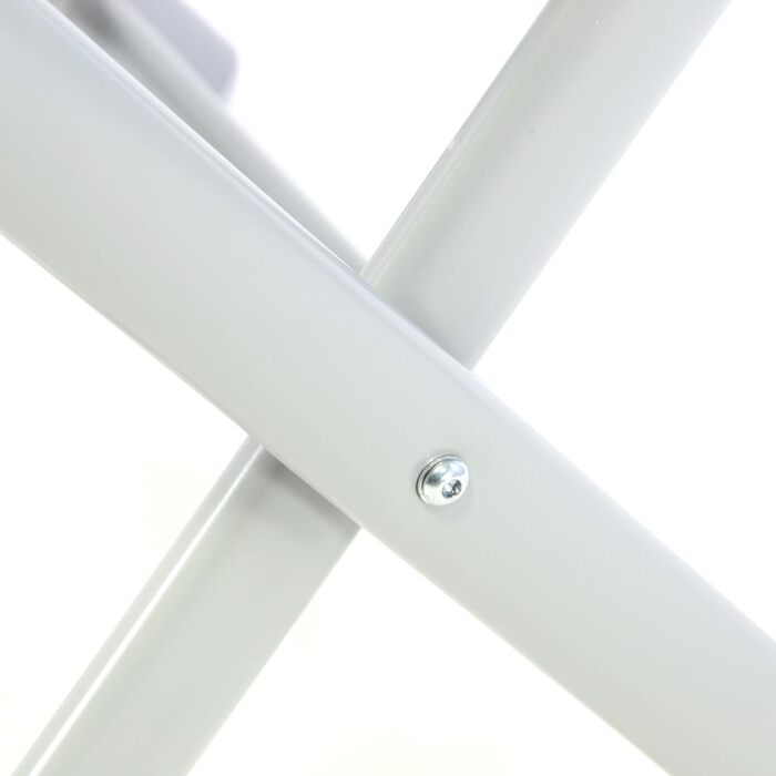 Складаний табурет Nexos для кемпінгу та відпочинку на балконі/терасі. Алюмінієва рама, сидіння з Textilene, чорне порошкове покриття, сірий колір, висота 42 см