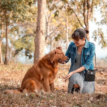 Мішок для ласощів для собак - міцний та водонепроникний аксесуар для прогулянок та тренувань (Чорний) (Сіра версія)