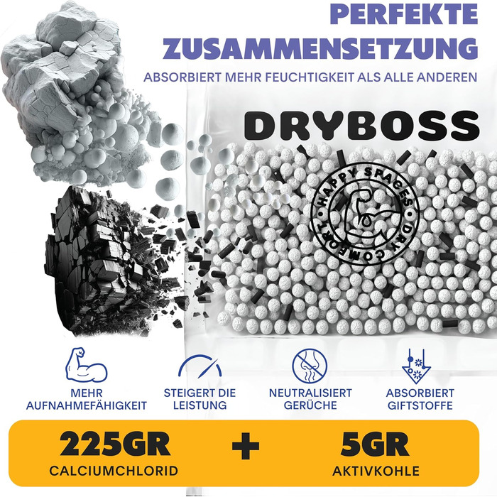 DRYBOSS Pack XL 230gr Closet Dehumidifier without Electricity | Moisture Bags with Closet Scent | Dehumidifier for Closet | Room Dehumidifier Hanging | Dehumidifier Bag Moisture Absorber (20)