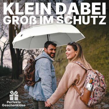 Чоловічий та жіночий парасолька Royal Walk: стійкий до вітру, автоматичний, з натуральним дерев'яним ручками