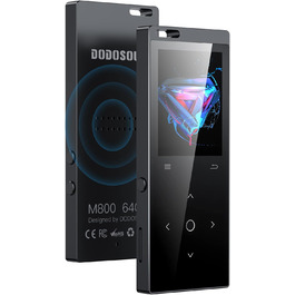 MP3 плеєр DODOSOUL 64GB з Bluetooth, FM-радіо, диктофоном та підтримкою E-Book та фотоальбомів