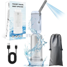 Reise Bidet, VITCOCO Portable Bidet Sprayer After Shower, Electric Bidet Rechargeable, Intimate Wash, Saves Paper, Essential for Postpartum | Infant | Hemorrhoid Care (White/Opulent Garden)