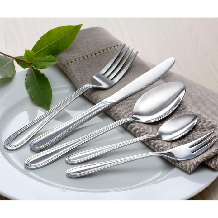 GRÄWE 12-Piece Stainless Steel Cutlery Set, Dinnerware Set, 68-Piece Set, Nickel-Free, Rust-Proof, Hand-Polished, Dishwasher-Safe - Salzburg Series