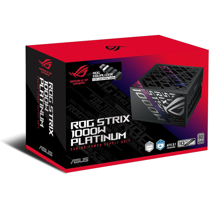 Блок живлення ASUS TUF Gaming Gold 1000W (ROG Strix Platinum Equalizer), чорний