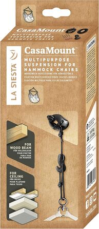 La Siesta CasaMount Black Multi-Surface Attachment for Hammock Chairs and Hammocks