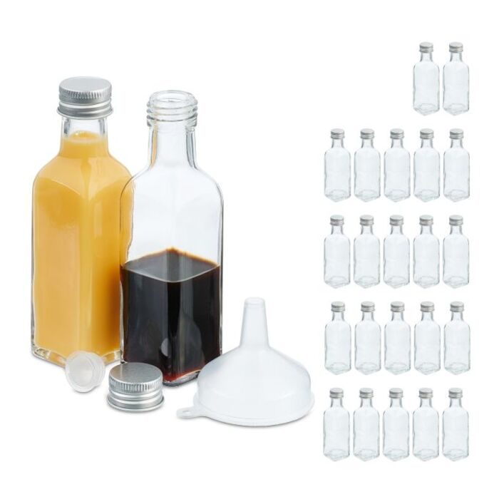 Relaxdays Set of 100 ml Small Bottles