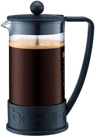 Френч-прес Bodum BRAZIL 1 л, сталевий фільтр, чорний, 8 чашок
