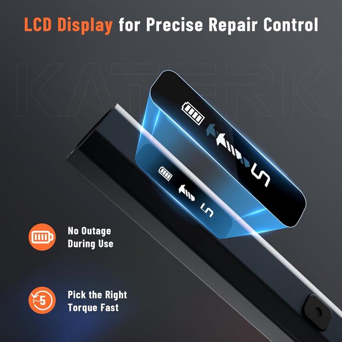 Набір прецизійних викруток KATERK 64 шт. з LED-підсвічуванням та магнітною основою для ремонту електроніки, телефонів, камер та годинників