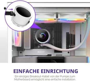 NZXT Kraken: Система водяного охолодження CPU з LCD-дисплеєм – 240 RGB (білий)