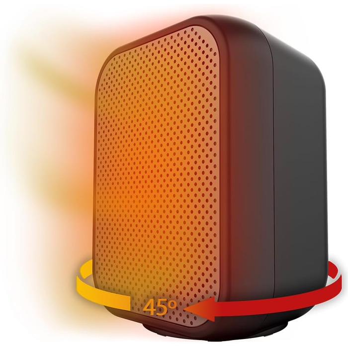 Керамічний обігрівач Cecotec Ready Warm 6100 Ceramic Rotate: обігрів до 20 м², 1500 Вт, регулювання температури, захист від перекидання, білий/чорний