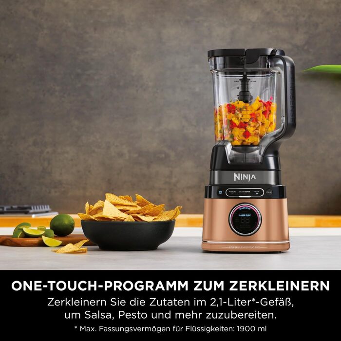 Ninja 2-in-1 Detect Power Mixer Pro with Jug & Single Serve Cups - 1200W, Black & Copper