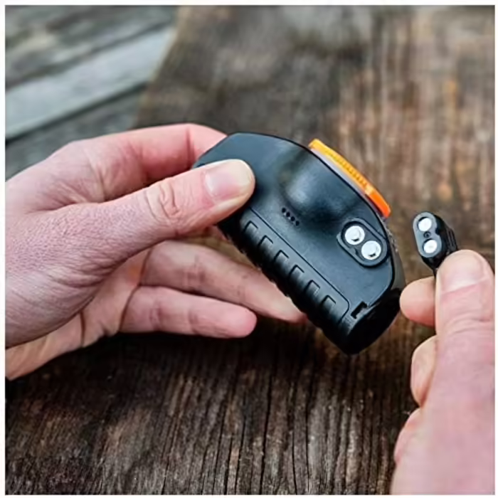 Ledlenser MH11, Outdoor Headlamp, customizable via App, up to 1000 Lumens, Multicolor LED, glare-free, focusable, with rechargeable battery (Black / Orange)