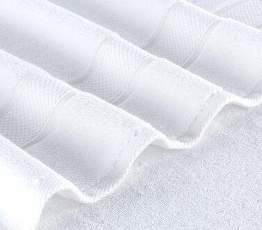 Набір розкішних турецьких рушників NOVA Luxury Linen готельного якості для ванної кімнати, 6 предметів, колір Mirage Grey / Білий