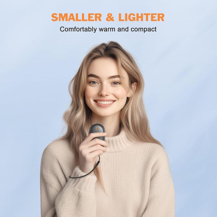 Електричні грілки для рук 2 шт. – Магнітні, швидко нагріваються, багаторазові USB-грілки з шнурком, компактні електричні грілки для активного відпочинку та дітей взимку