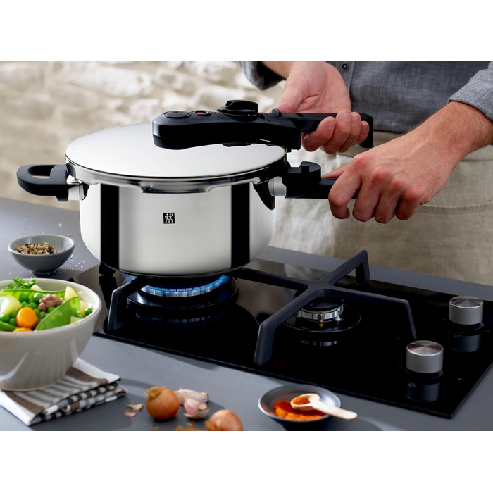 Скороварка Zwilling EcoQuick II, 6 л, 22 см, нержавіюча сталь, для всіх типів плит включаючи індукційні, срібляста