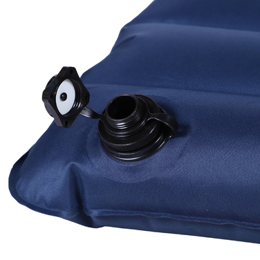 Outsunny Inflatable Air Mattress, Blow-Up Bed, Camping Mat, Navy Blue, 195x138x10cm, made of PVC and Polyester Pongee