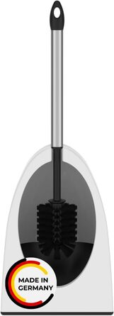 Набір для туалету Rival Recycling з щіткою для чищення країв – ергономічна щітка для унітазу з перероблених матеріалів для швидкого та ретельного прибирання – щітка для унітазу з тримачем (білий, ергономічна)