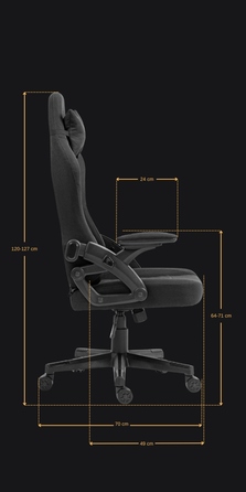 Ігрове крісло Delagear G 404, чорна тканина