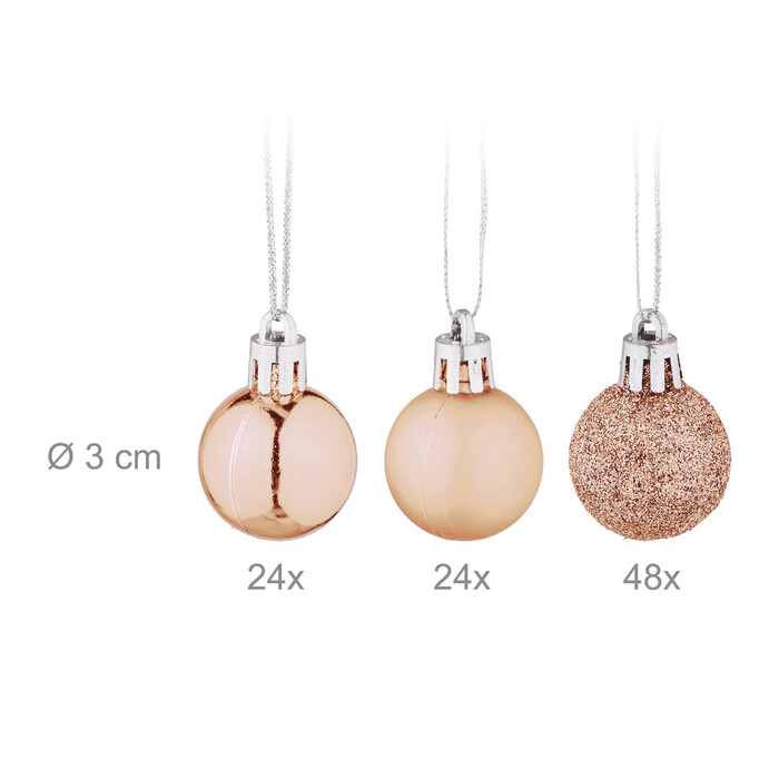 Relaxdays Set of 96 Christmas Baubles