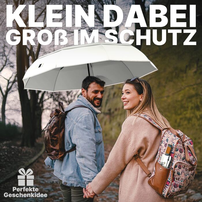 Чоловічий та жіночий парасолька Royal Walk: стійкий до вітру, автоматичний, з натуральним дерев'яним ручками