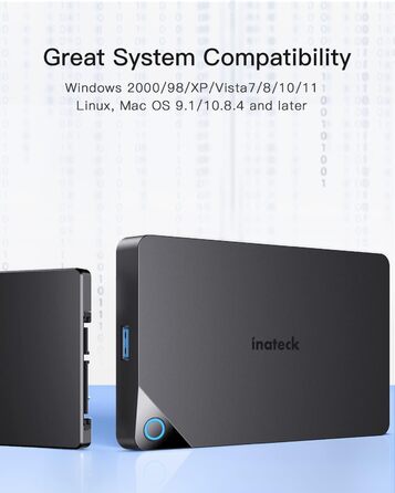 Корпус для жорсткого диска Inateck 3.5 USB 3.0: Зовнішній корпус HDD/SSD з підтримкою UASP та живленням 12V/2A (2.5/3.5 дюйми)