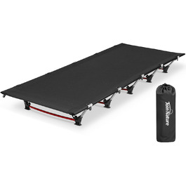 Кемпінгове ліжко Join Nature Ultraleicht: легке, складане, для дорослих, чорне