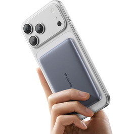 Power Bank Baseus Picogo AM41: 5000mAh, Magsafe, PD 20W, бездротова зарядка, USB-C, для iPhone 17/16/15/14/13/12, Space Grey