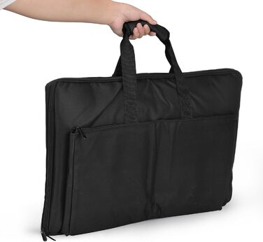 Bingfu Travel Bag for Starlink Gen3 Satellite Internet Kit – Double Pocket Design for Antenna, Ethernet Cable, Router, Power Supply – Ideal for RV Camping and Outdoor Use, Black